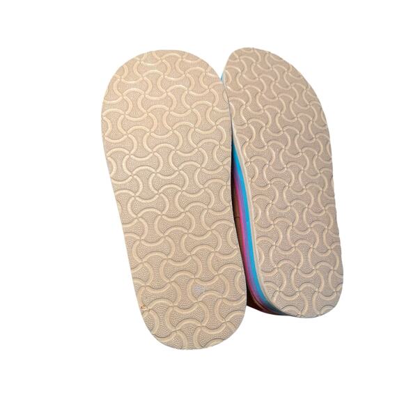 Steve Madden Girl 13 Jtoasty Stripe Brown Camel Cognac Platform Boot Pink Purple - Picture 12 of 14